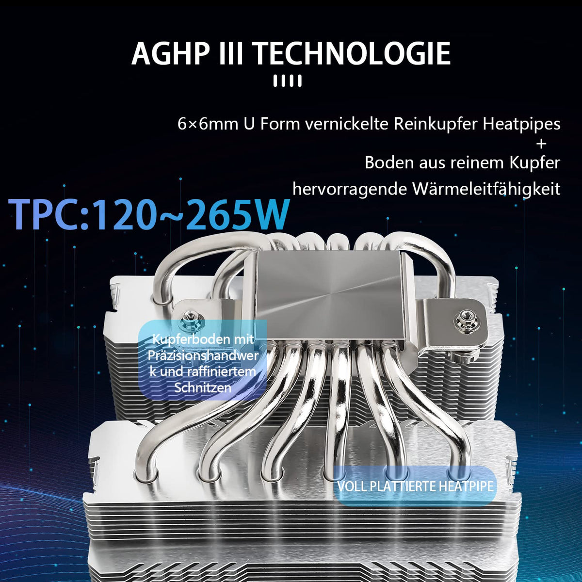 Thermalright Peerless Assassin 120 SE ARGB CPU-luftkylare, CPU-kylare med 6 värmerör, dubbla 120 mm TL-C12C-S PWM-fläktar, kylarskydd i aluminium, AGHP, för AMD AM4/AM5 och Intel 1700/1150/1151/1200