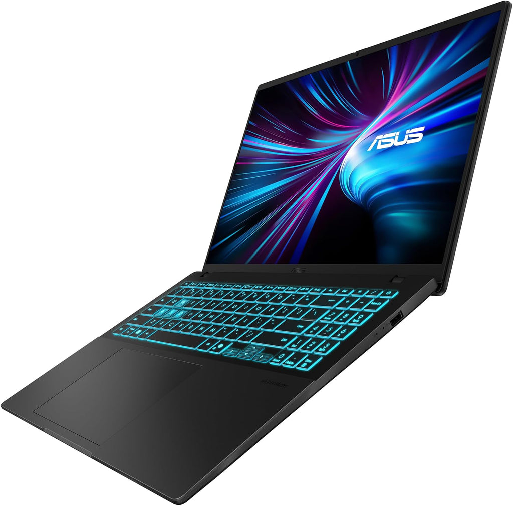 ASUS V16 V3607VH-RP019 Gaming-bärbar dator, 16 tum, WUXGA 144 Hz, Intel Core 7 240H, 16 GB RAM, 512 GB SSD, NVIDIA RTX 5050, 8GB, svart matt svart, spanskt QWERTY-tangentbord