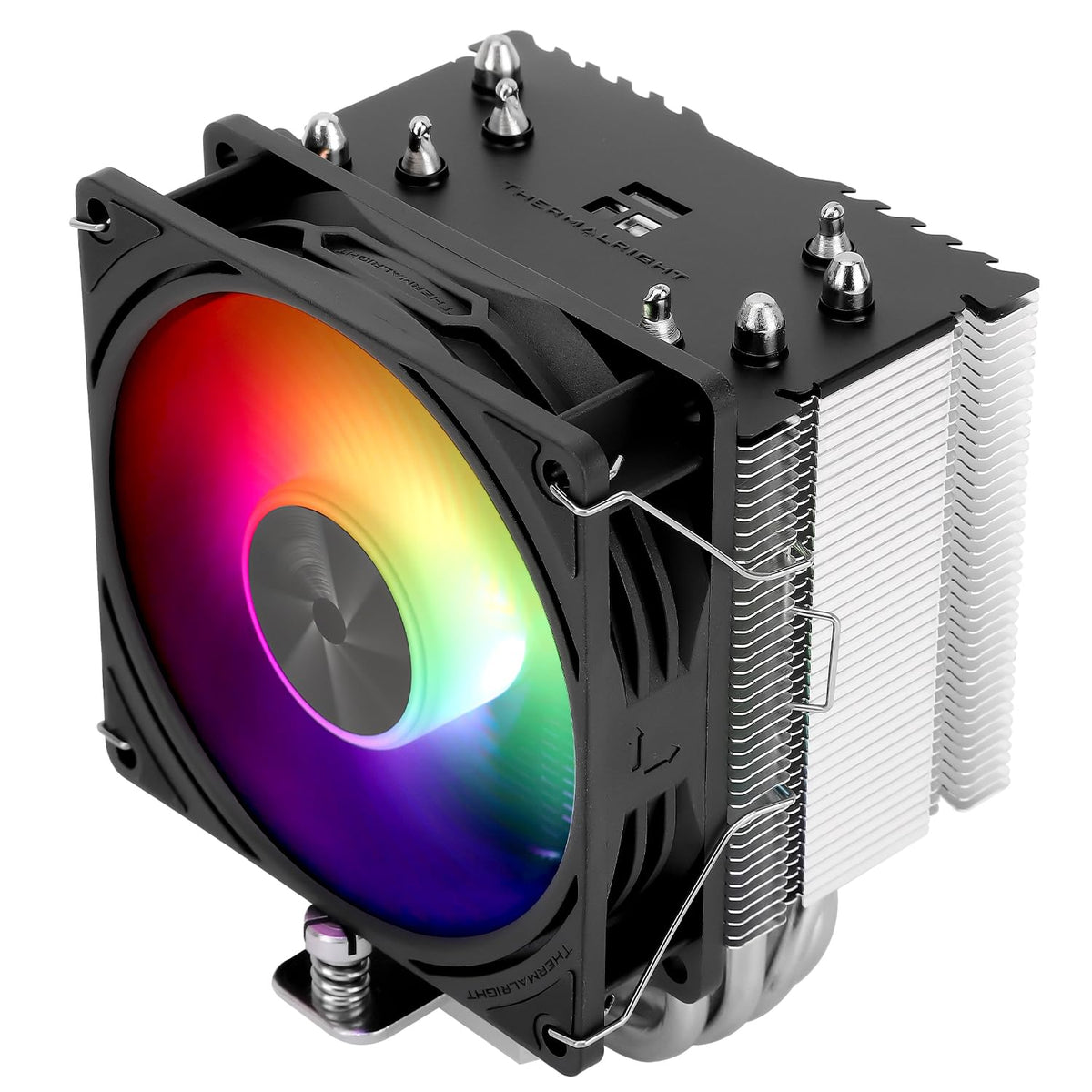 Thermalright Assassin X 90 SE ARGB CPU-luftkylare med 4 värmerör, TL-P9-S PWM ARGB-fläkt, datorkylfläns/processorkylare, AGHP 4.0-teknik, för AMD AM4 AM5/Intel LGA 1150/1151/1200/1700 (AX90 SE ARGB)