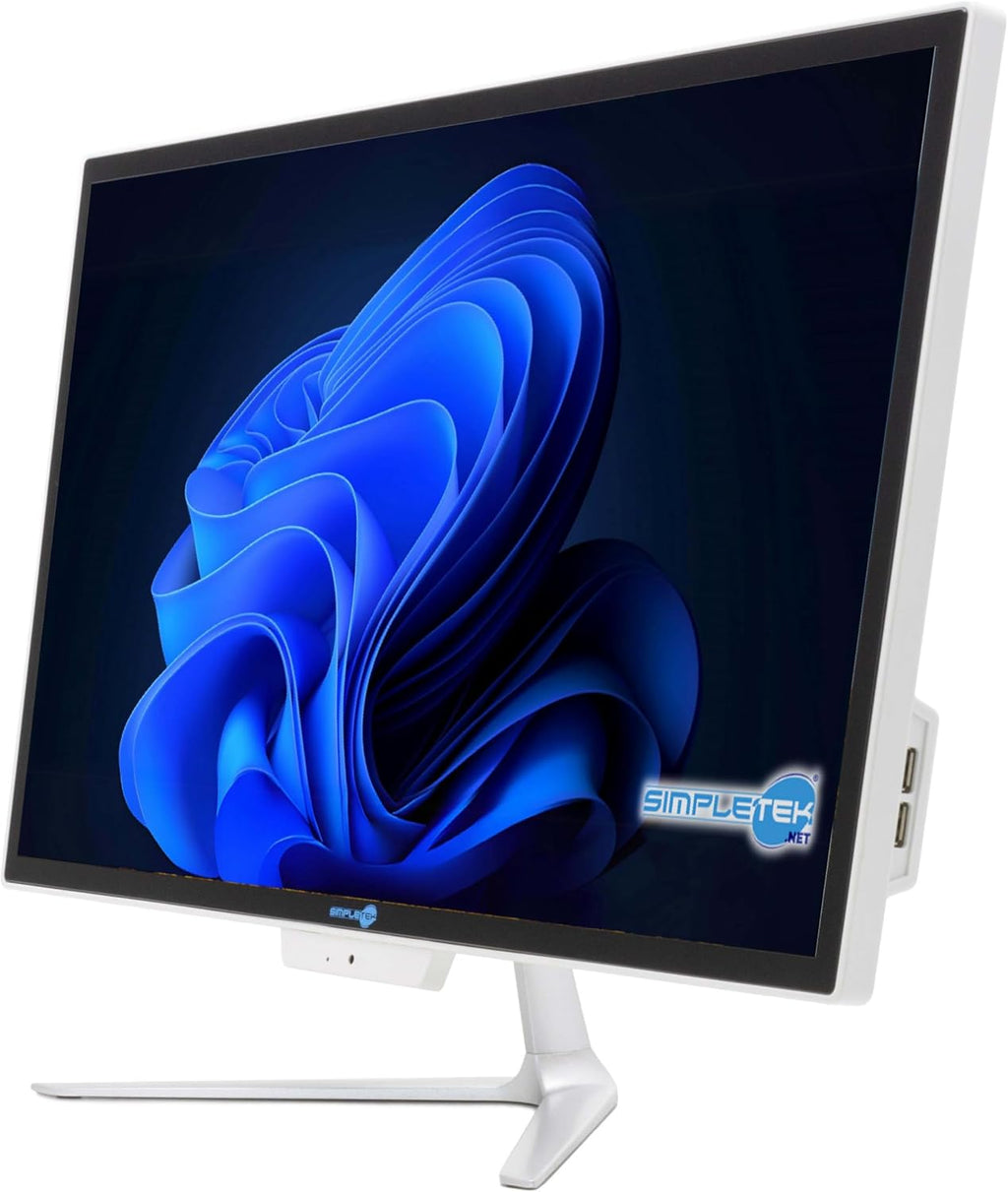 SIMPLETEK PC All in One Core i5 upp till 3,20 GHz, 4 GB SSD RAM 120 GB Windows 10 Pro | 24 tum FHD-skärm integrerad webbkamera WiFi BT LAN HDMI | fast dator för hemmakontor i skolan
