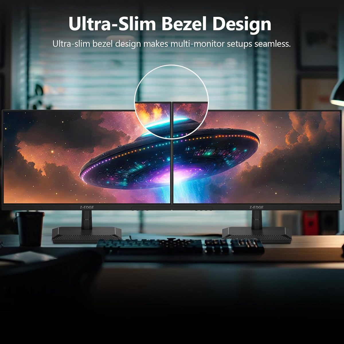 Z-Edge AGEX Böjlig Spel Datorskärm 34 Tum 240Hz, 3440x1440, Höjjusterbar 115mm, UWQHD Ultrawide 21:9, 1500R VA, 1ms, FreeSync, 4000:1, PIP PBP, 2×DP1.4, 2×HDMI2.1, VESA (DP-kabel ingår)