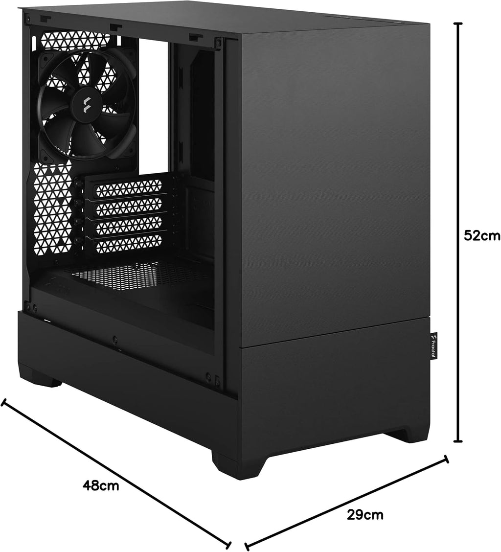 Fractal Design Pop Mini Silent FD-C-POS1M-01 Datorchassi, Svart, 432 x 215 x 393 mm