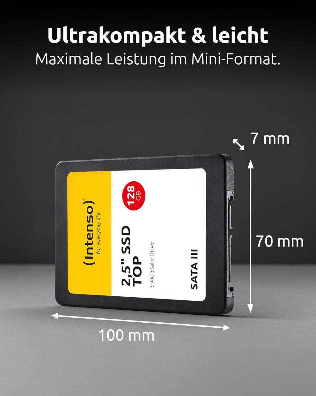 Intenso 2 x 128 GB intern 2,5 tum SSD SATA III Top – laptop och PC-hårddisk