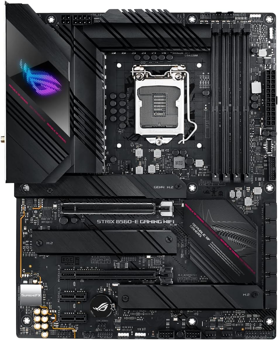ASUS ROG Strix B760-I Gaming WiFi - Intel B760 LGA 1700 Mini ITX moderkort (DDR5, 8 + 1 DrMOS, PCIe 5.0, 2 x PCIe 4.0 M.2, wifi 6E, 2.5G Ethernet, USB 3.2 Gen 2 x 2 Type-C, Aura Sync RGB)