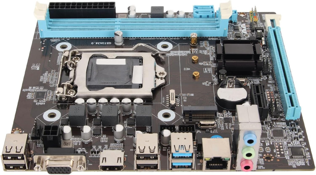 H81 Gaming Moderkort, LGA 1150 Micro ATX PC Moderkort, Dual Channel DDR3 M.2 NVMe NGFF PCIe Slot Stöd för Core I3 I5 I7 för E3 V3 för Celeron G-serien