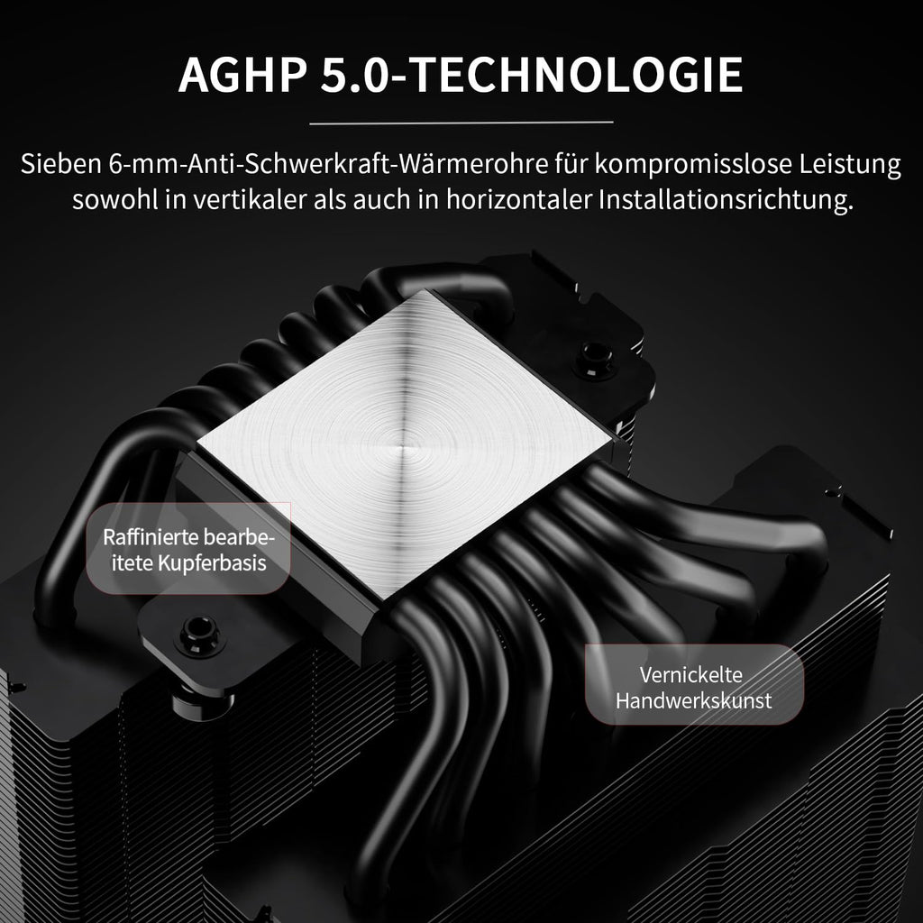 Thermalright TR Phantom Spirit 120SE ARGB CPU-kylare, 7 värmepipar CPU-kylare, Dubbel 120 mm TL-C12B-S V2 PWM-fläkt, AGHP 4.0 Teknologi, S-FDB-lager, för AMD AM4 AM5/Intel 1700/115X/1200/1851
