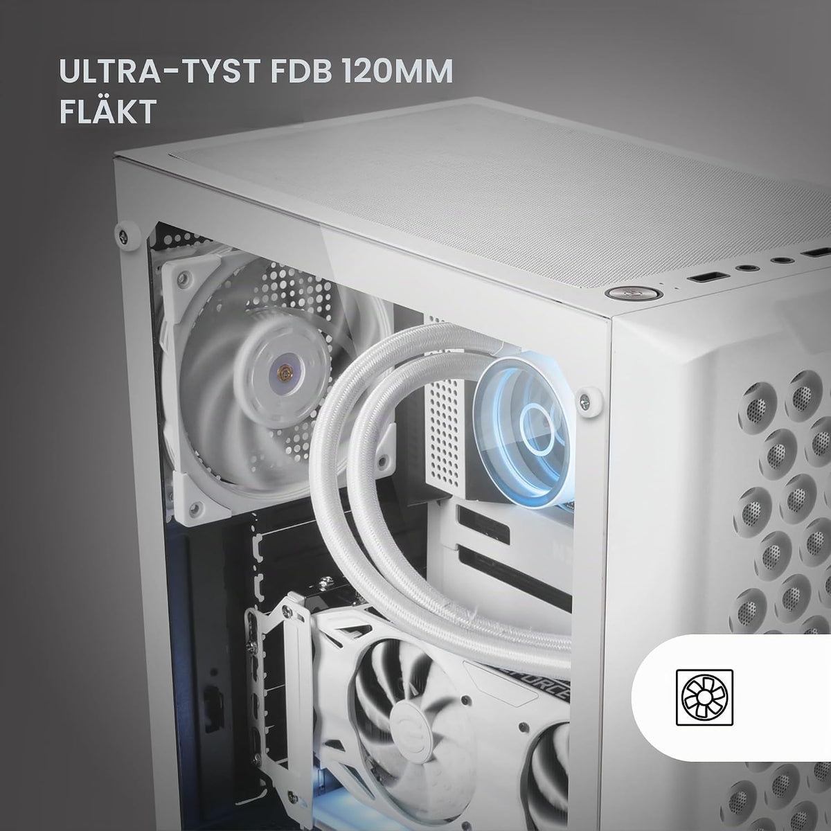 Mars Gaming MC-TITAN, Gamingkabinett RGB XXL ATX, Dubbel LED-Remsa och Främre ARGB-Belysning, Belysningshub + Fjärrkontroll, Kompatibel med ARGB Moderkort, Stöd för Vätskekylning, Svart