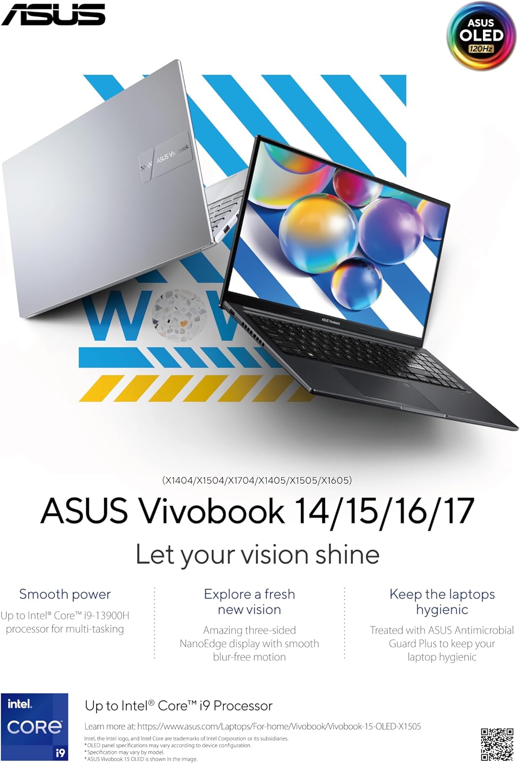 ASUS Vivobook 15 X1504VA-NJ2240W Bärbar dator | 15,6 tum | Intel Core i5 | 16 GB RAM | 512 GB SSD | Windows OS | QWERTY-tangentbord