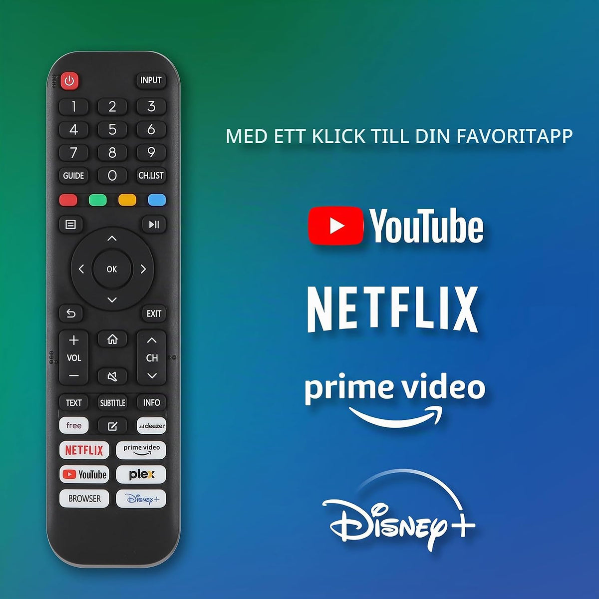 Telefunken QLED VIDAA QU50VP750S Smart TV 50 tum 4K UHD, HDR med Dolby Vision, Dolby Atmos, trippel tuner och 6 månader HD+ ingår, svart