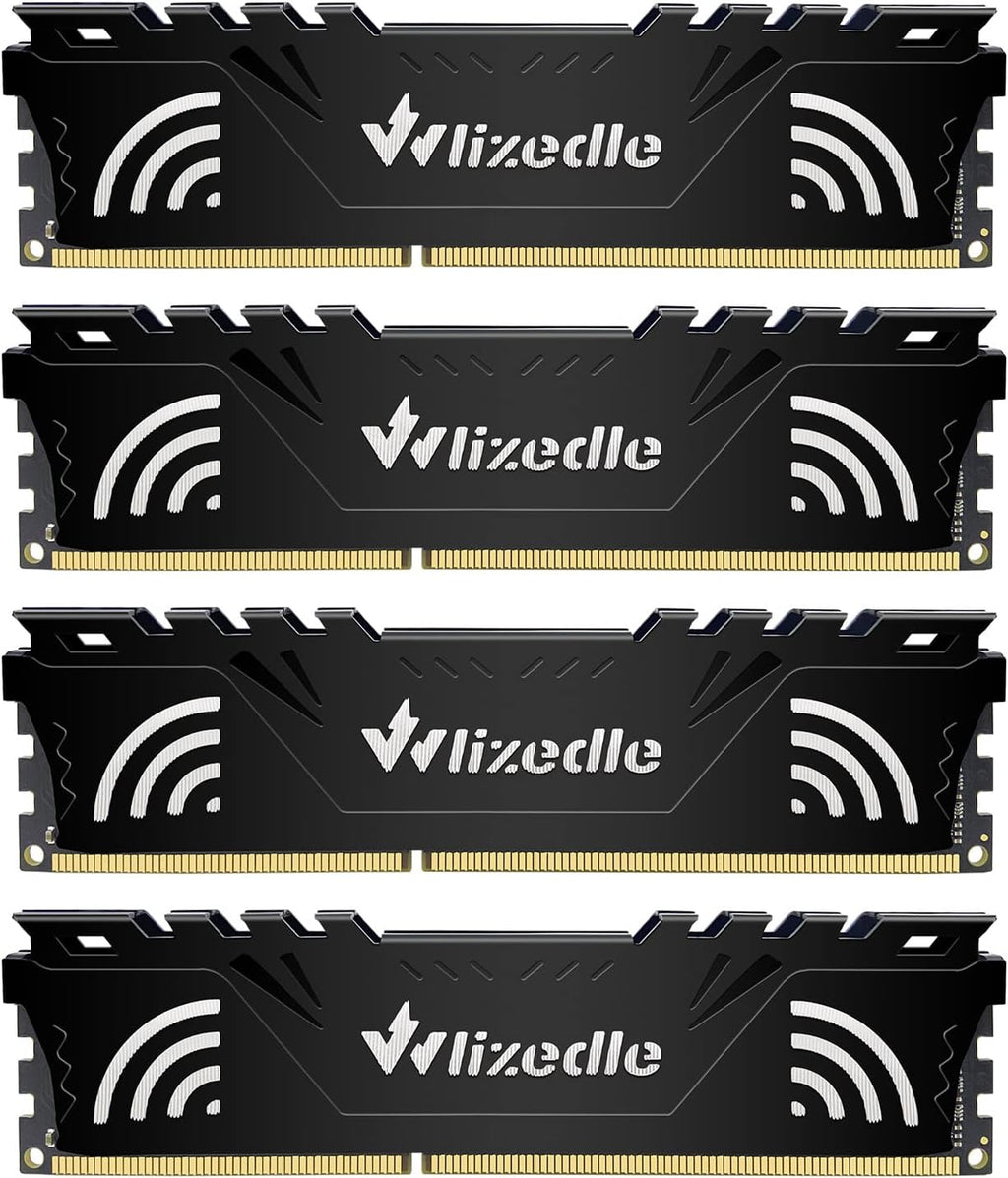 DDR3 1866MHz RAM-minne 32 GB kit (4x8 GB) CL13 UDIMM Wlizedle PC3-14900 minnesmodul 240-pin 1,5 V för stationär dator, svart