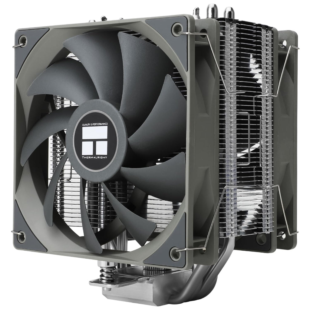TR-Thermalright Assassin Spirit 120 V2 PLUS CPU-kylare, dubbeltyst fläkt CPU luftkylare, 1 500 varv/min, kompatibel med Intel LGA1851/1700/1150/1151/1200 och AMD AM5/AM4