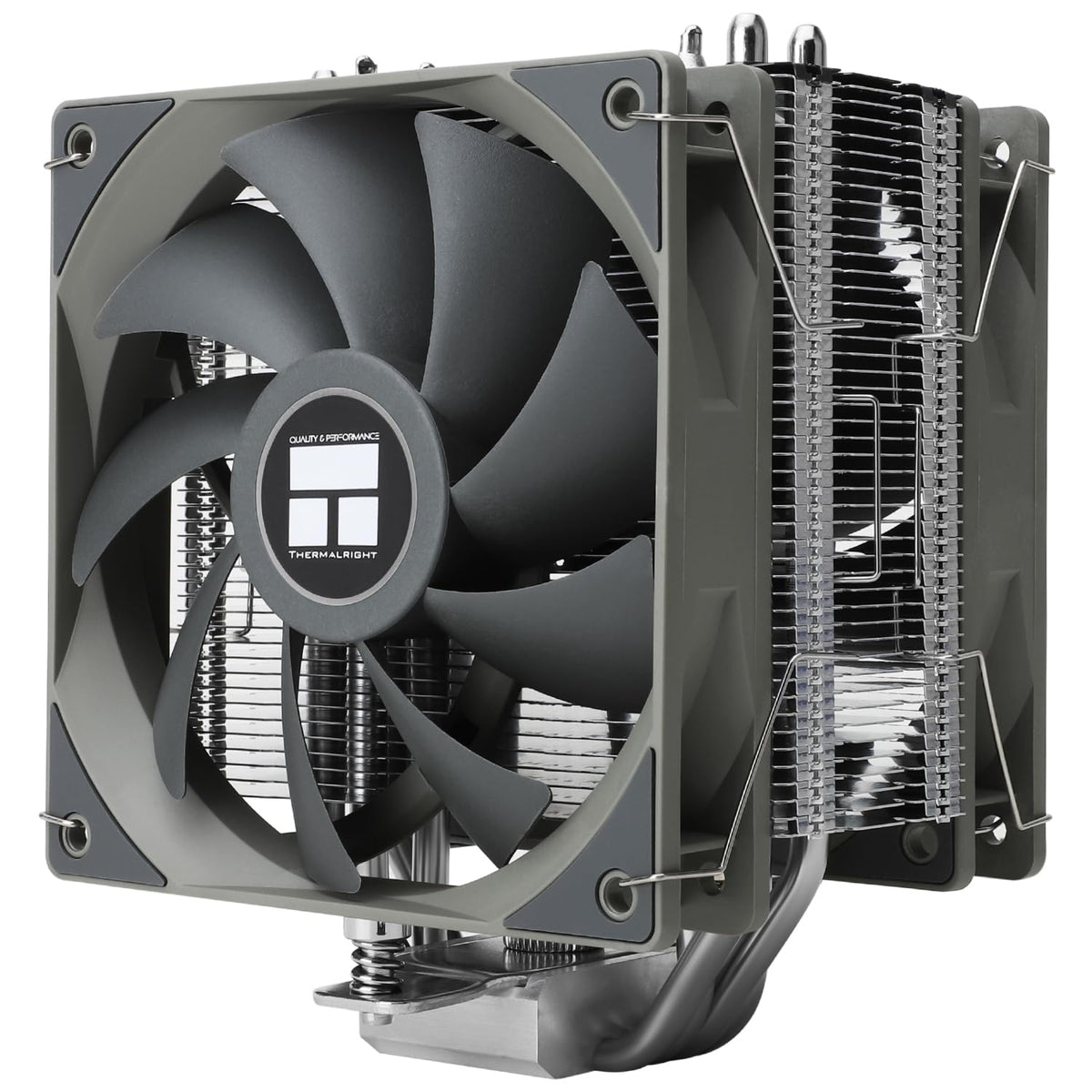 TR-Thermalright Assassin Spirit 120 V2 PLUS CPU-kylare, dubbeltyst fläkt CPU luftkylare, 1 500 varv/min, kompatibel med Intel LGA1851/1700/1150/1151/1200 och AMD AM5/AM4