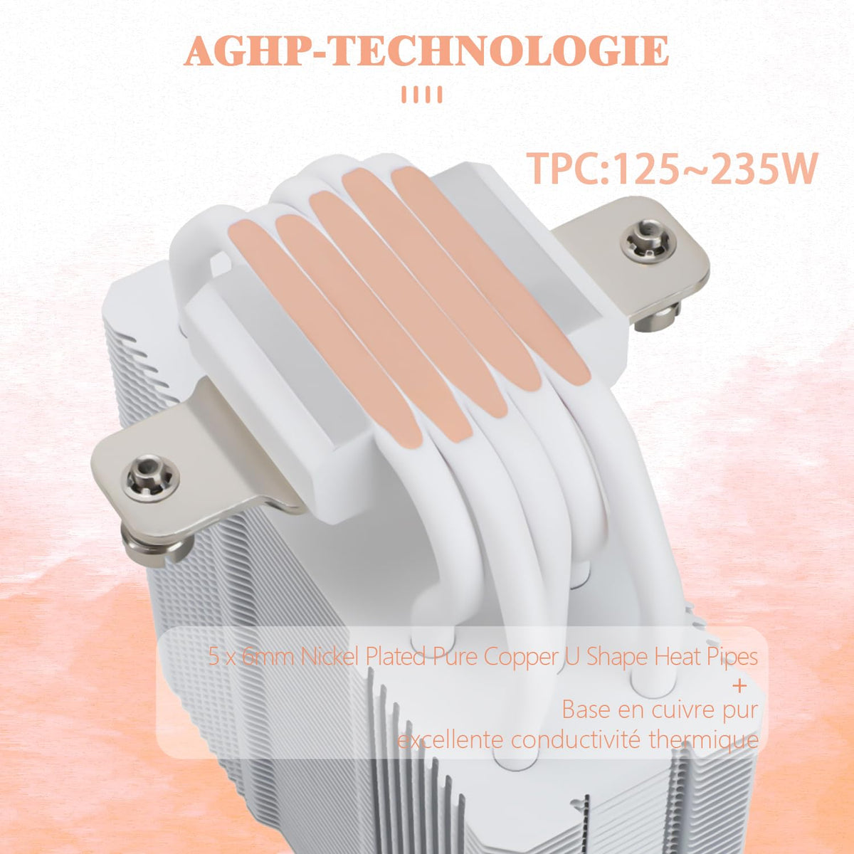 Thermalright Assassin X 120 SE vit CPU luftkylare, 4 värmerör, TL-C12CW-S PWM tyst fläkt CPU kylare med S-FDB-lager, för AMD AM4 AM5/Intel LGA1700/1150/1151/155/1156/1200