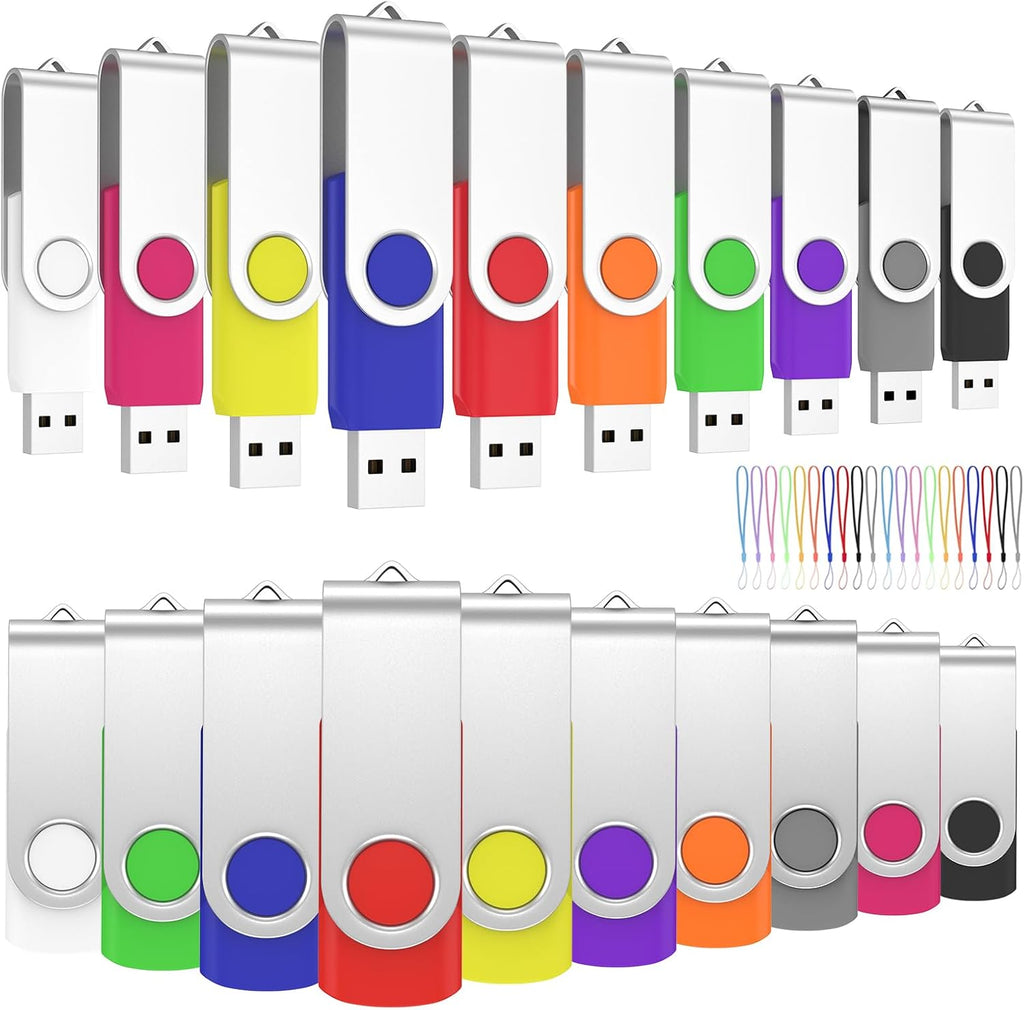 USB-minne 8 GB 10 stycken, ABLAZE mini minne minne vattentät 8 GB USB-sticks metall 10-pack för bärbar dator, dator, TV, bil