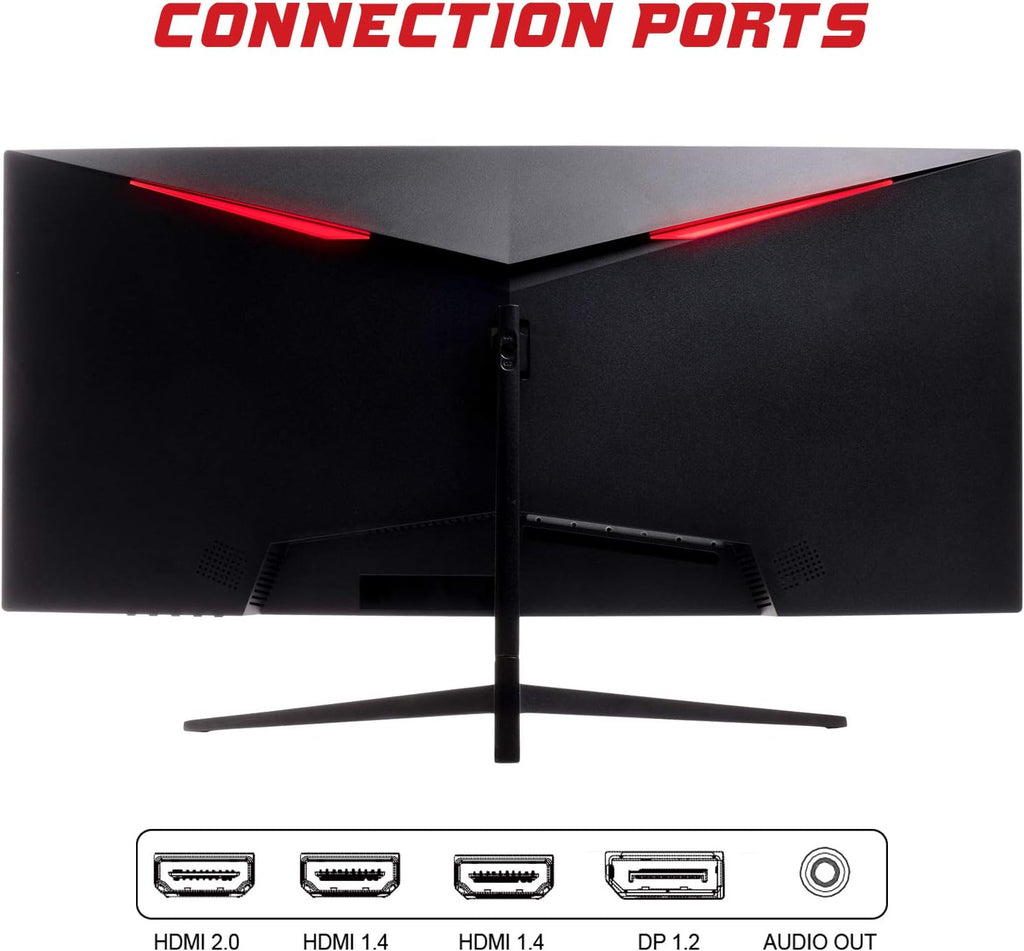 iTek Monitor GGC – 30 tum böjd R1800, WFHD 2560 x 1080 UltraWide, VA, 200 Hz, 21:9, 1 ms MPRT, 3 x HDMI, DP, Audio, HDR Ready, Adapt Sync, svart