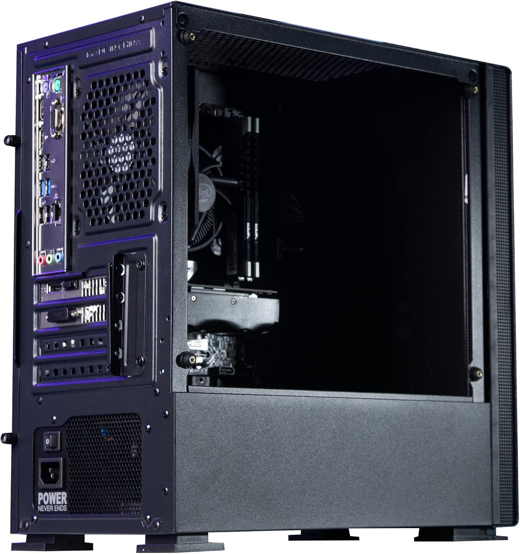 SharkGaming Starter Gaming PC, svart, 19381, Black - SharkGaming - Tower - Gaming PC - 8GB DDR4 RAM - 500GB NVMe SSD - Intel I3-10105 - GTX 1050Ti - Windows 11 Home