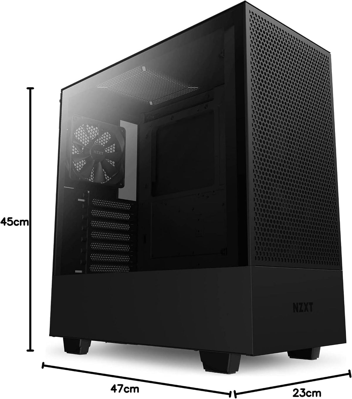 NZXT H5 Flow RGB - Kompakt Mid-Tower ATX PC-chassi - Svart