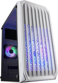 Mars Gaming MC-S2, ultrakompakt Micro-ATX PC-fodral, främre galler, 2x FRGB-fläktar, spelfodral för helsidofönster, stöder vätskekylning upp till 240 mm, vit