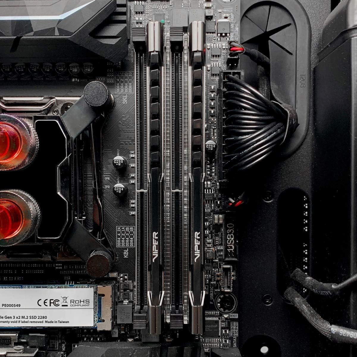 Patriot Viper Steel DDR4 32GB (2 x 16GB) 3600MHz CL18 Gaming Minneskit - PVS432G360C8K