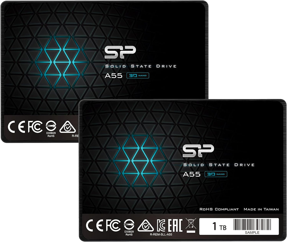 Silicon Power 256GB SSD 3D NAND A5X SLC Cache Performance Boost SATA III 2.5" Internal Solid State Drive SP256GBSS3A55S25AY