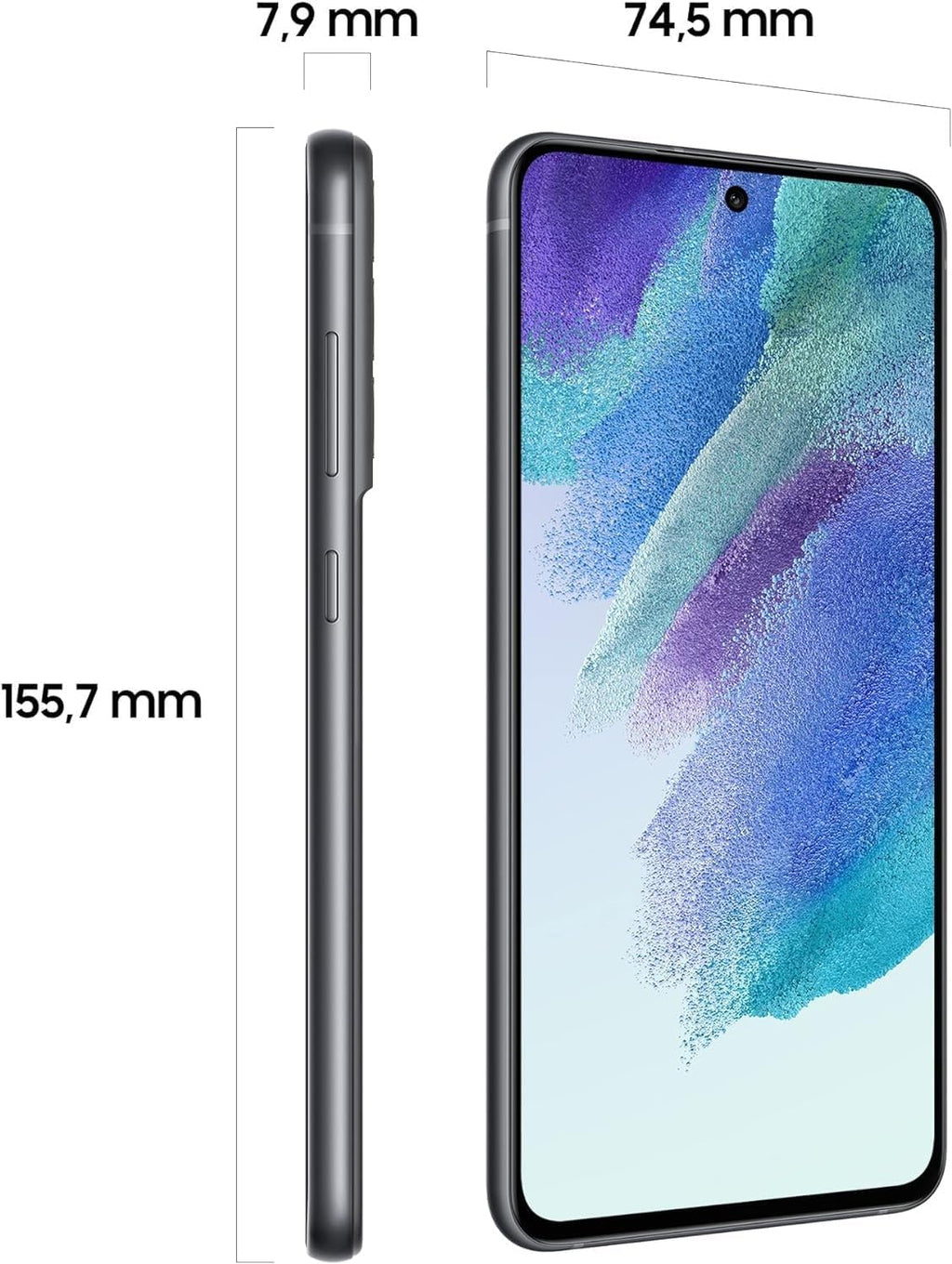 SAMSUNG Galaxy S21 FE 5G SM-G990BZAWEUB Smartphone, Grafit, 128 GB