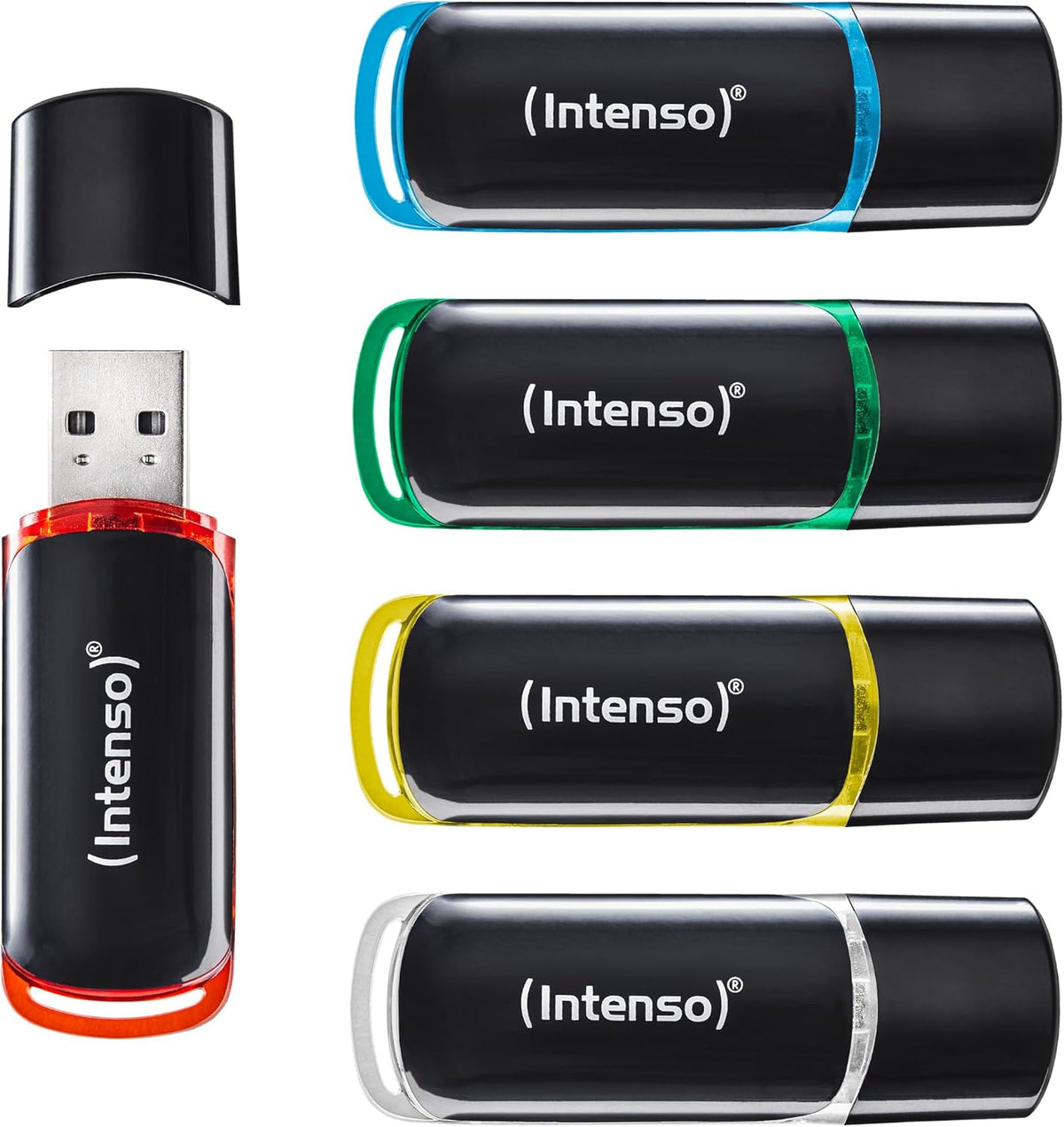 Intenso Business Line - Flash Drive 16 GB - USB 2.0, Black/Red