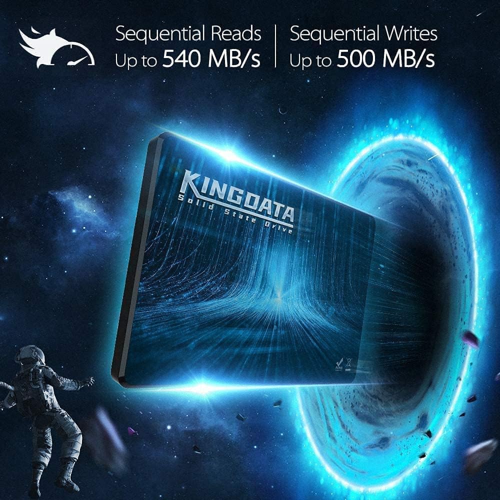SSD M.2 2280 128GB KINGDATA Ngff SATA III 6Gb/s Högpresterande intern hårddisk för stationär bärbar dator (128GB, M.2 2280)