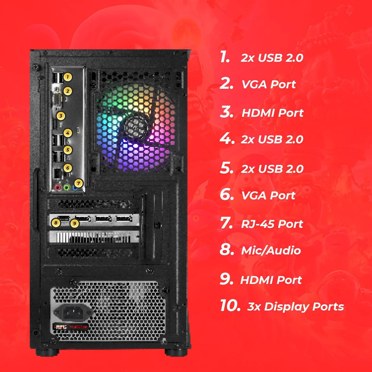 Nuwo Förmonterad Fast Gaming PC | Intel Core i5 upp till 3,8 GHz | RX 5500 8GB GDDR5 | 16 GB RAM, 1TB SSD | Windows 11 Pro förinstallerat, USB-WiFi ingår, färdig att använda | Boss Battle