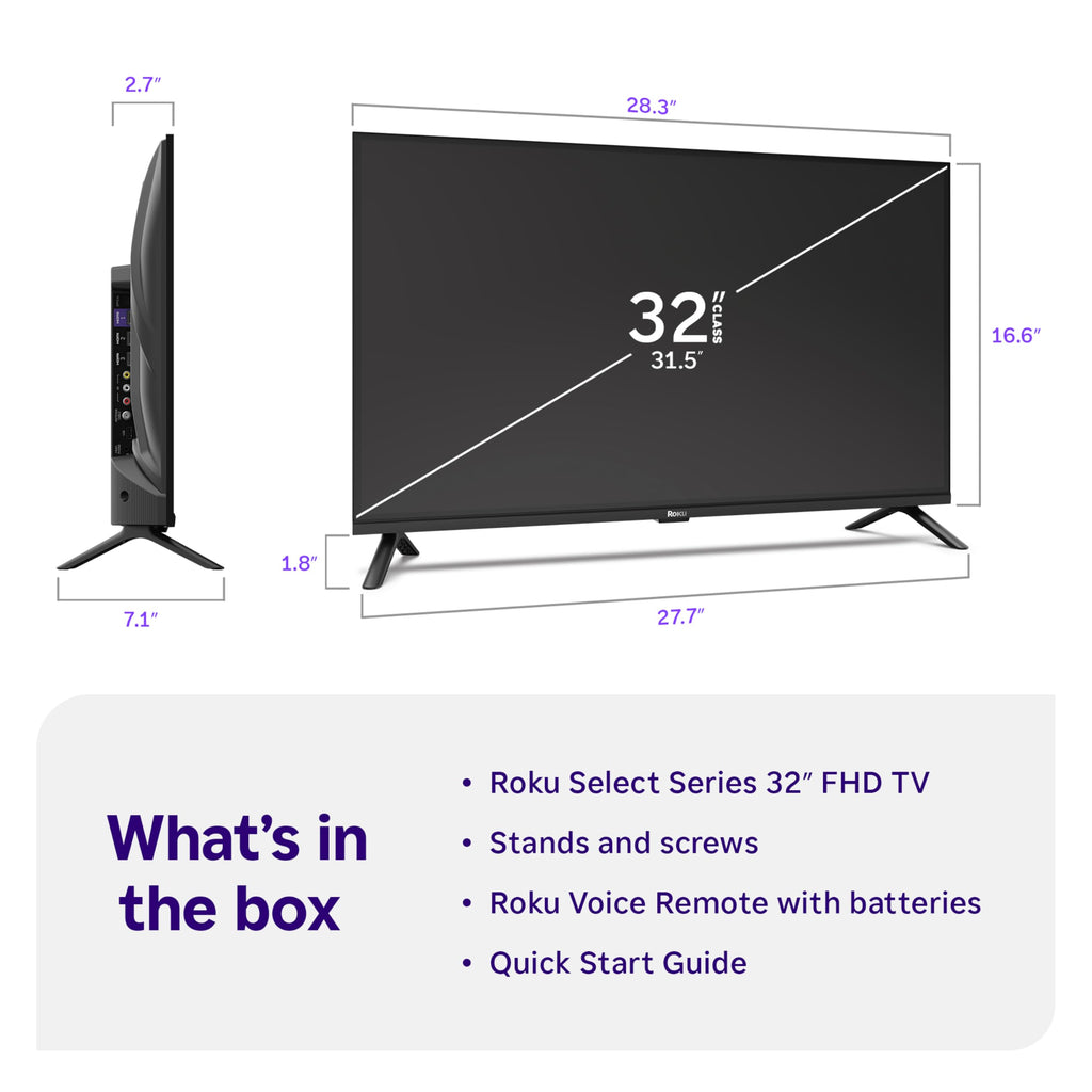 Roku 24-Inch Select Series Smart TV 2026-720p HD TV - RokuTV