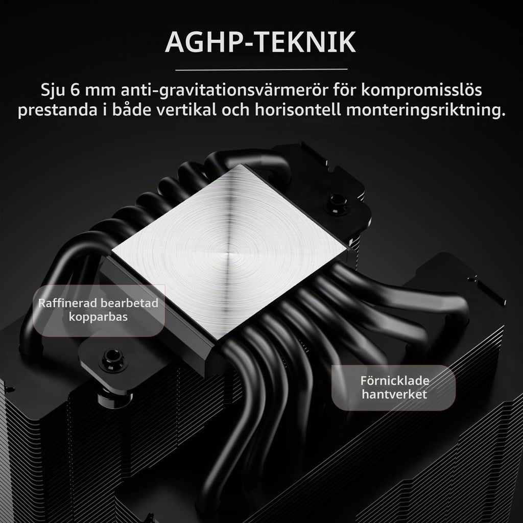 Thermalright Phantom Spirit 120 Vision EVO CPU-kylare, PC-kylflänskylare 7 värmerör, 3,95 tums magnetisk skärm med 480 x 480-upplösning, för AM4/AM5 och Intel LGA1700/1851/115 x