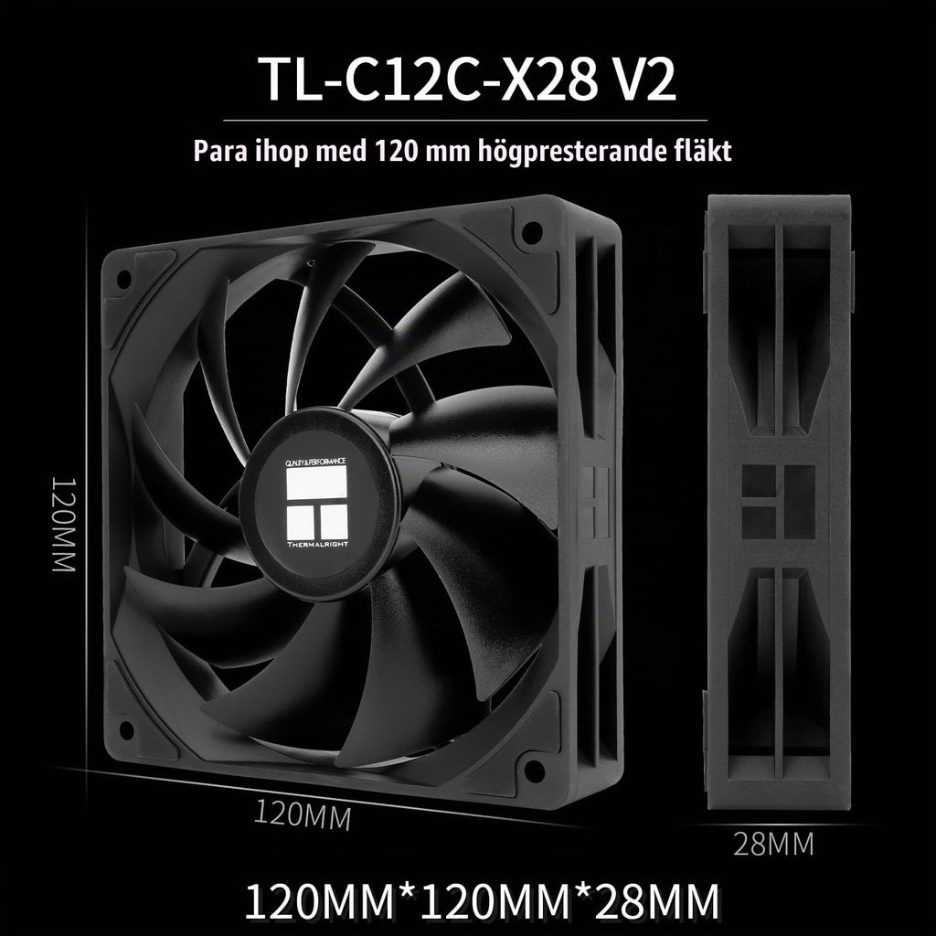 Thermalright Peerless Assassin 120 digital ARGB svart CPU-kylare, kylning med dubbla dörrar och dubbla fläktar, CPU-luftkylare, digital skärmskydd, för AM4/AM5, Intel LGA1851/1700/115X/1200