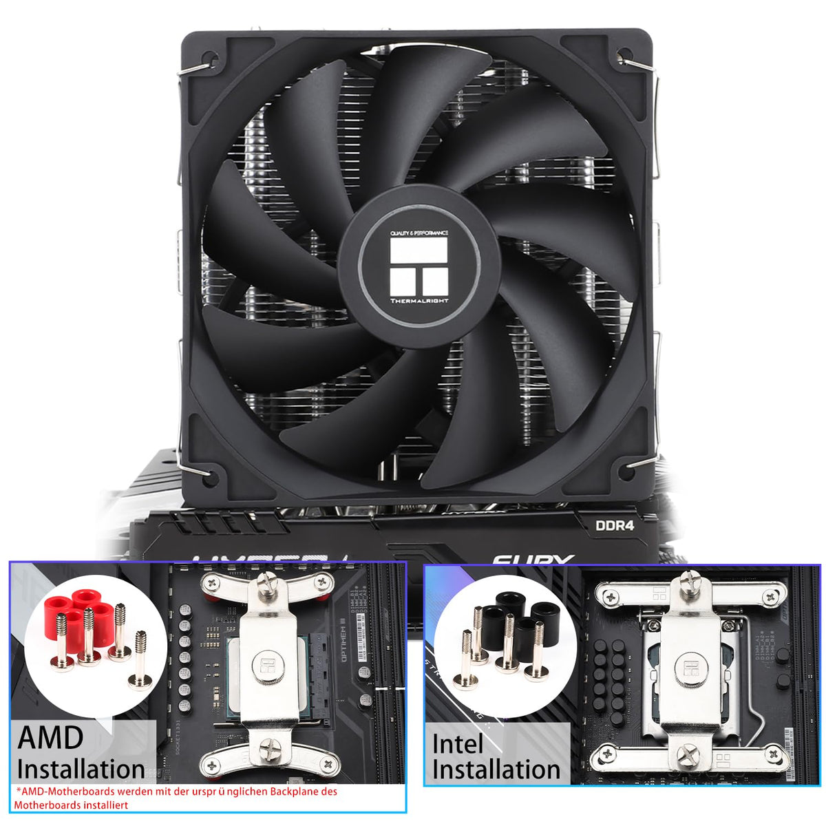 TR-Thermalright Peerless Assassin 120 SE CPU-Kühler, Hochleistungs-Twin-Tower-CPU-luftkühler, geräuscharm 25,6dBA, 155 mm höjd, för Intel LGA 1700/1851/115X/1200, AM4 och AM5
