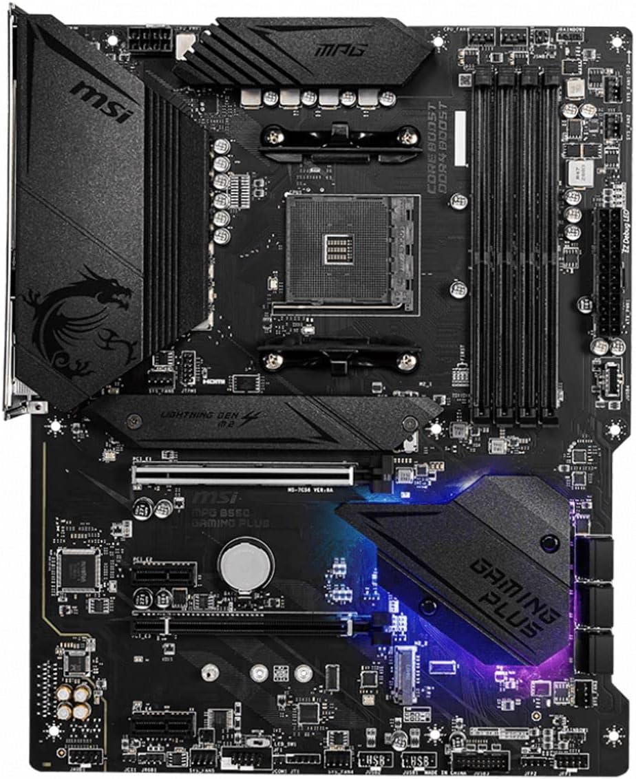 MSI MPG B550 Gaming Plus (ATX AMD AM4 DDR4 M.2 USB 3.2 Gen 2 HDMI ATX Gaming Moderkort AMD Ryzen™ 5000-processorer