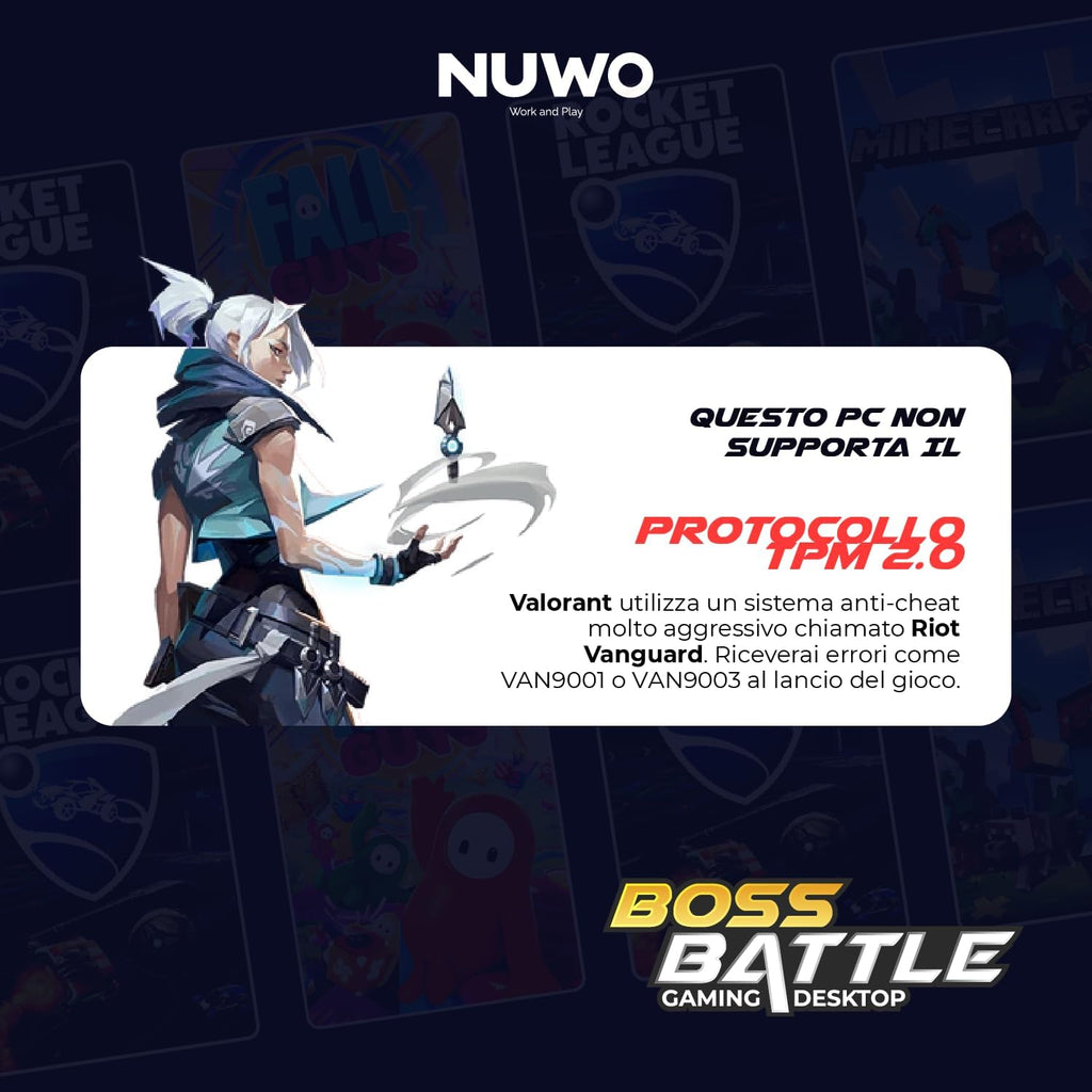 Nuwo Förmonterad Fast Gaming PC | Intel Core i5 upp till 3,8 GHz | RX 5500 8GB GDDR5 | 16 GB RAM, 1TB SSD | Windows 11 Pro förinstallerat, USB-WiFi ingår, färdig att använda | Boss Battle