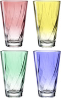 Leonardo twist drinking glass 300ml assorted - set 4-0