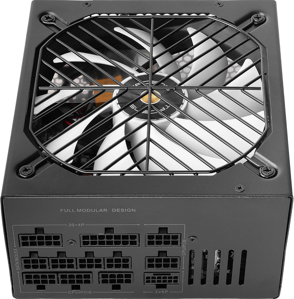 Tacens VALEO V 900M, ATX 3.1 Nätaggregat 900W, 10 Års Garanti, 80Plus Silver, AI2-RPM FDB 140mm Fläkt, Japanska Kondensatorer 105°C, Modulär Kabeldragning, PCIe 5.1 och 12V 2x6, Svart