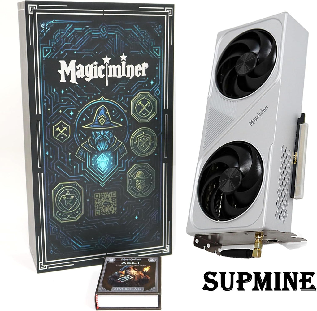 Magic BG02 Bitcoin Miner, 150 W effekt, 7 TH/s, SHA-256 ASIC Miner, Tyst drift, WiFi, med PSU, i lager