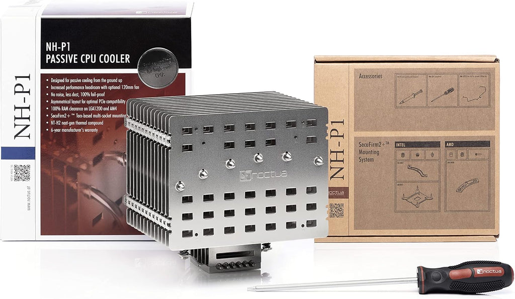 Noctua NH-P1, Tyst Högpresterande Passiv och Fläktlös CPU-kylare
