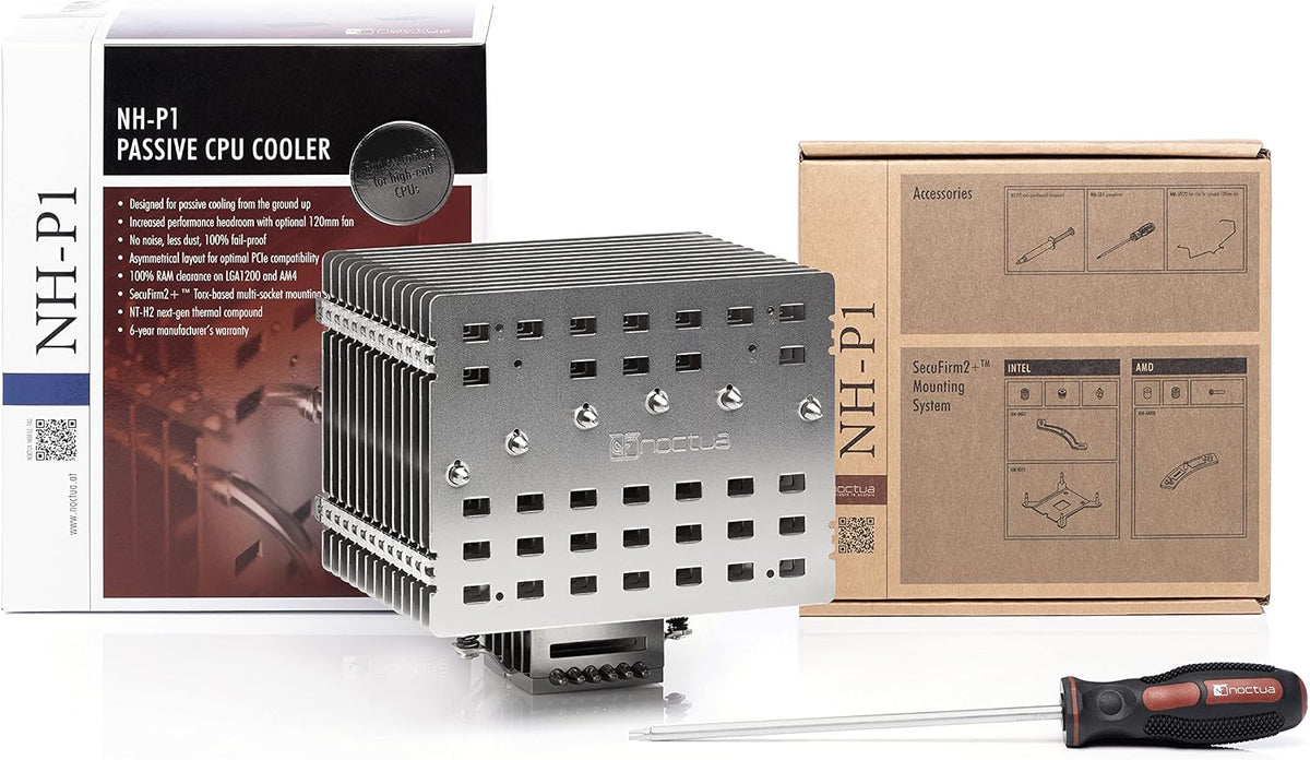 Noctua NH-P1, Tyst Högpresterande Passiv och Fläktlös CPU-kylare