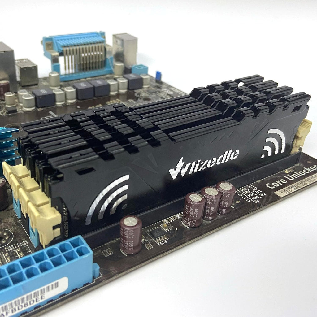 DDR3 1866MHz RAM-minne 32 GB kit (4x8 GB) CL13 UDIMM Wlizedle PC3-14900 minnesmodul 240-pin 1,5 V för stationär dator, svart