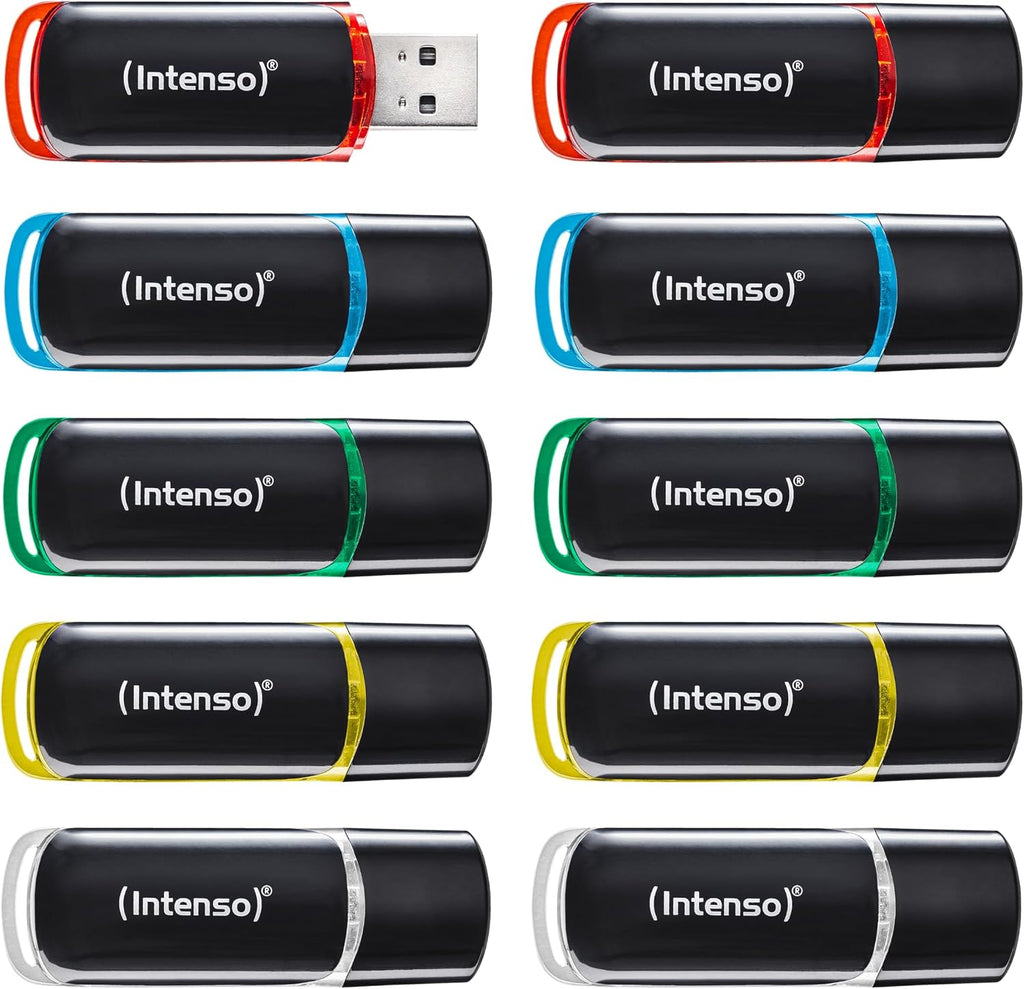 Intenso Business Line - Flash Drive 16 GB - USB 2.0, Black/Red