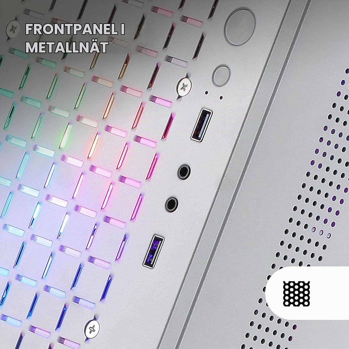 Mars Gaming MC-S1, ultrakompakt Micro-ATX PC-fodral, ARGB frontbelysning 12 lägen, FRGB-fläkt, spelfodral för helsidofönster, stöder vätskekylare upp till 120 mm, rosa
