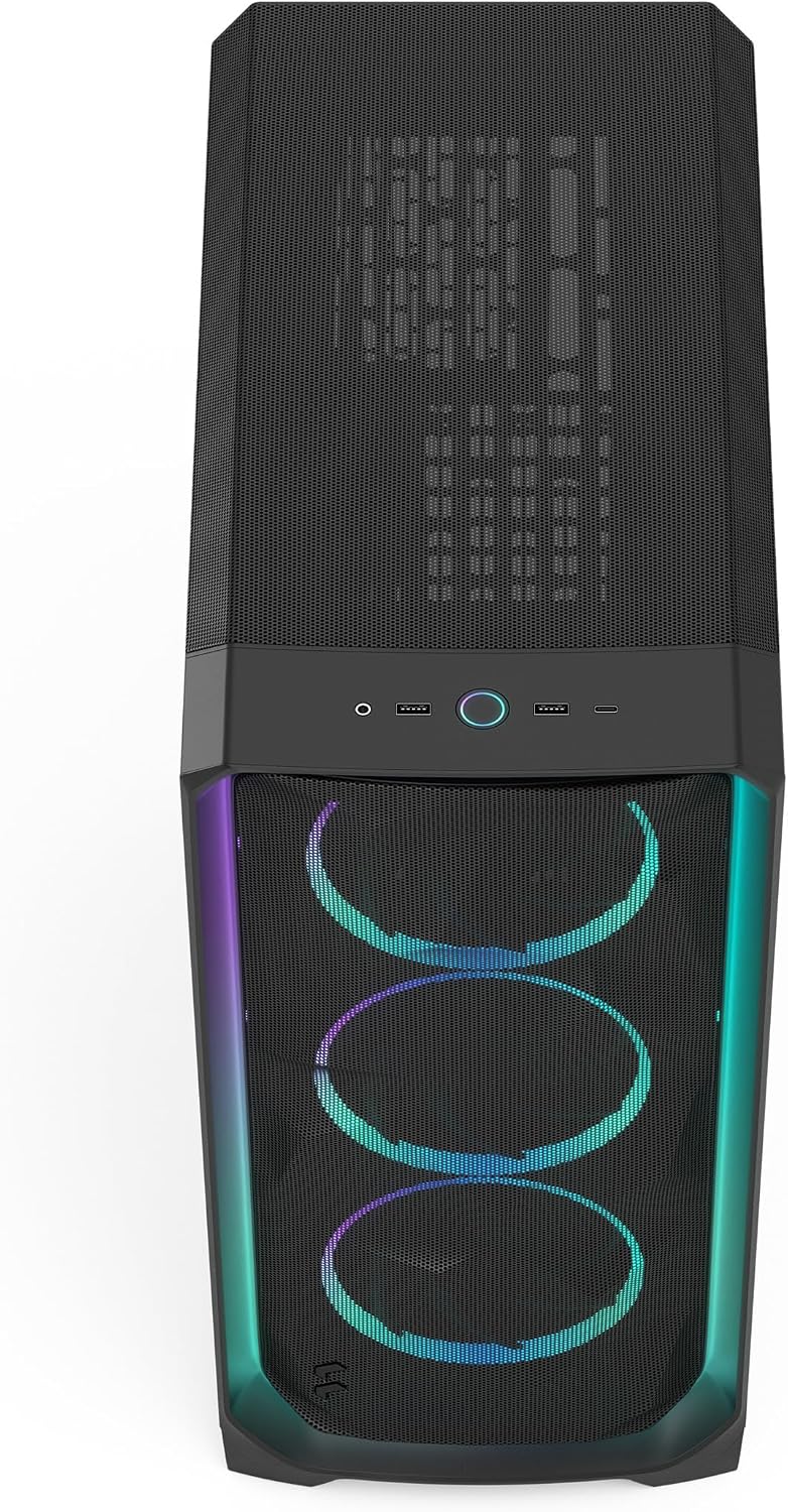 Fractal Design Meshify 3 XL Vit Tempered Glass Klar Toning - Gamingdatorchassi – Meshfront – Tre Momentum 14-fläktar ingår – GPU-stöd upp till 512 mm längd – E-ATX/ATX/mATX-stöd