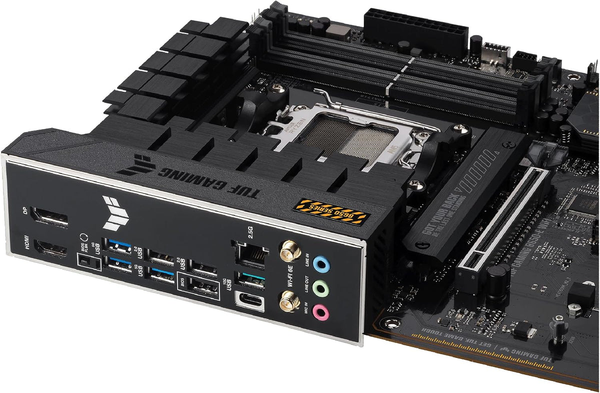 Asus TUF GAMING B650-E WIFI, AMD B650, AM5, ATX, 4 DDR5, HDMI, DP, Wi-Fi 6E, 2.5G LAN, PCIe4, 3x M.2