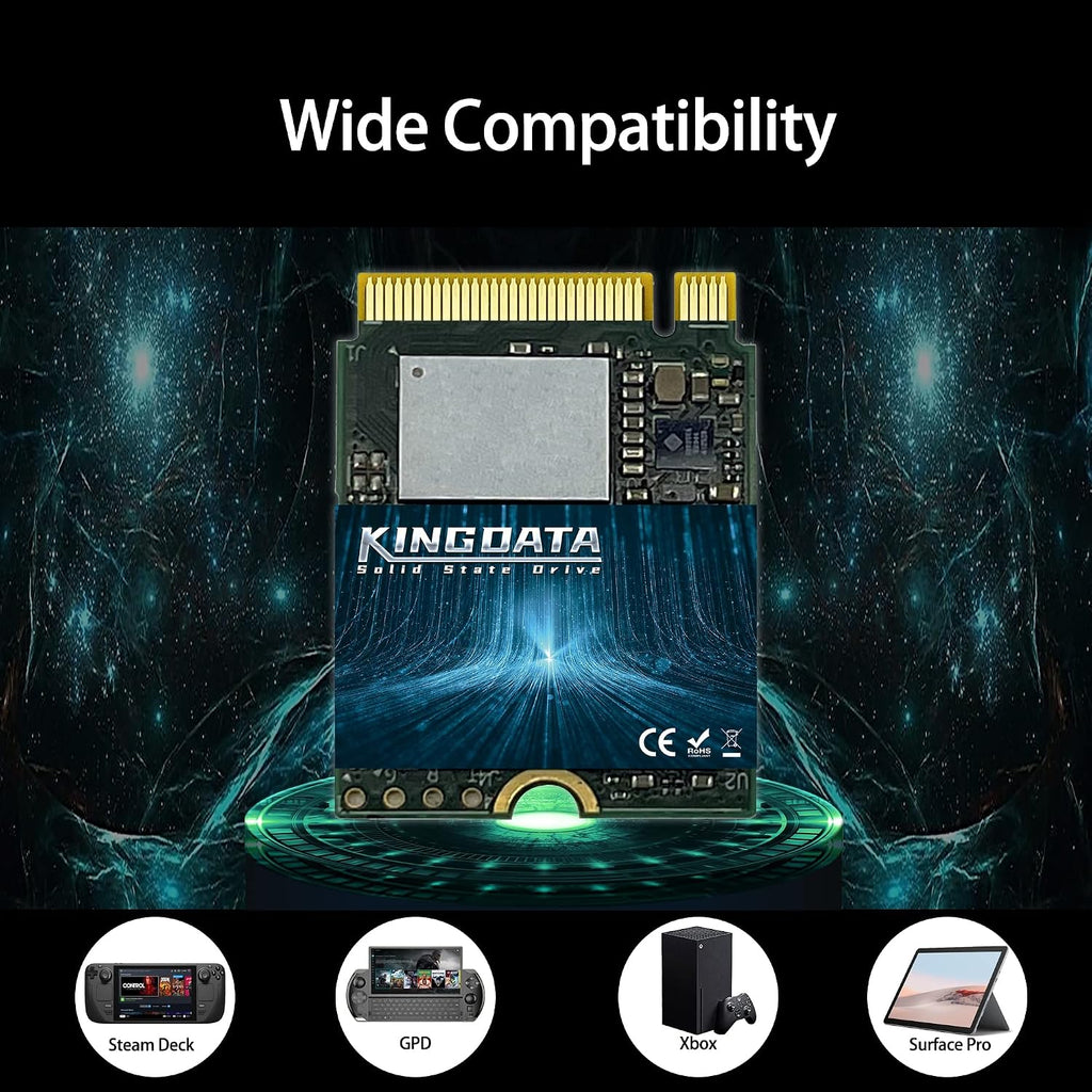 SSD M.2 2280 128GB KINGDATA Ngff SATA III 6Gb/s Högpresterande intern hårddisk för stationär bärbar dator (128GB, M.2 2280)