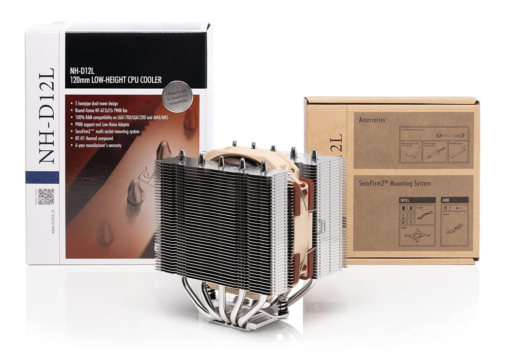 Noctua NH-D12L, Tyst Högpresterande CPU-kylare med Dubbla Torn