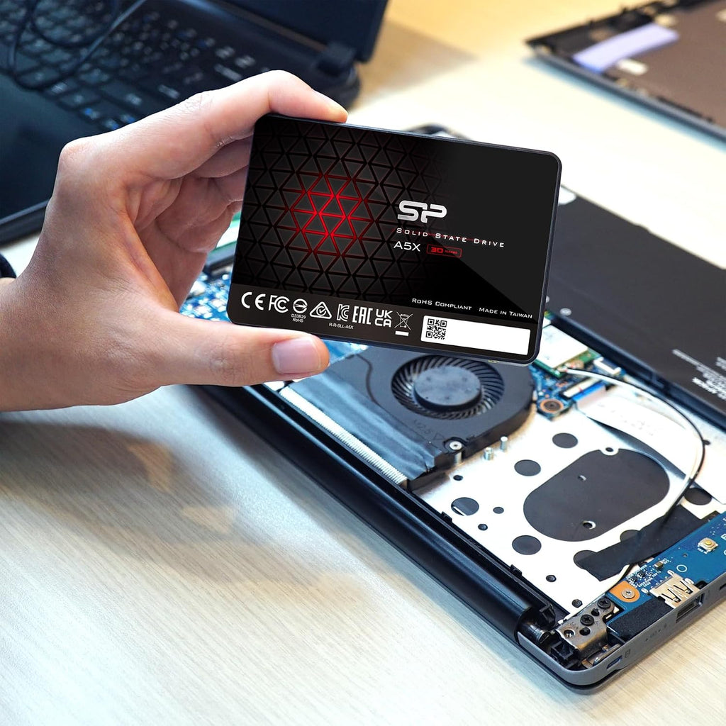Silicon Power 256GB SSD 3D NAND A5X SLC Cache Performance Boost SATA III 2.5" Internal Solid State Drive SP256GBSS3A55S25AY