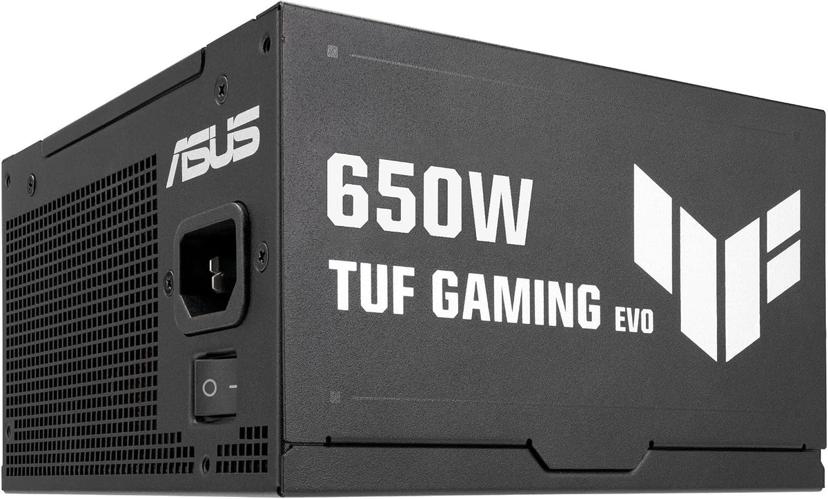 ASUS TUF GAMING 650W GOLD EVO 2026 nätaggregat, modulärt, ATX 3.1, militärkvalitet, dubbelkullagerfläkt