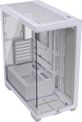 CORSAIR 3500X Mid-Tower ATX PC-Chassi Med Dubbla Kammare – Panoramabild i Härdat Glas - Kompatibel Med Moderkort Med Omvänd Anslutning – Inga Fläktar Inkluderade – Vit