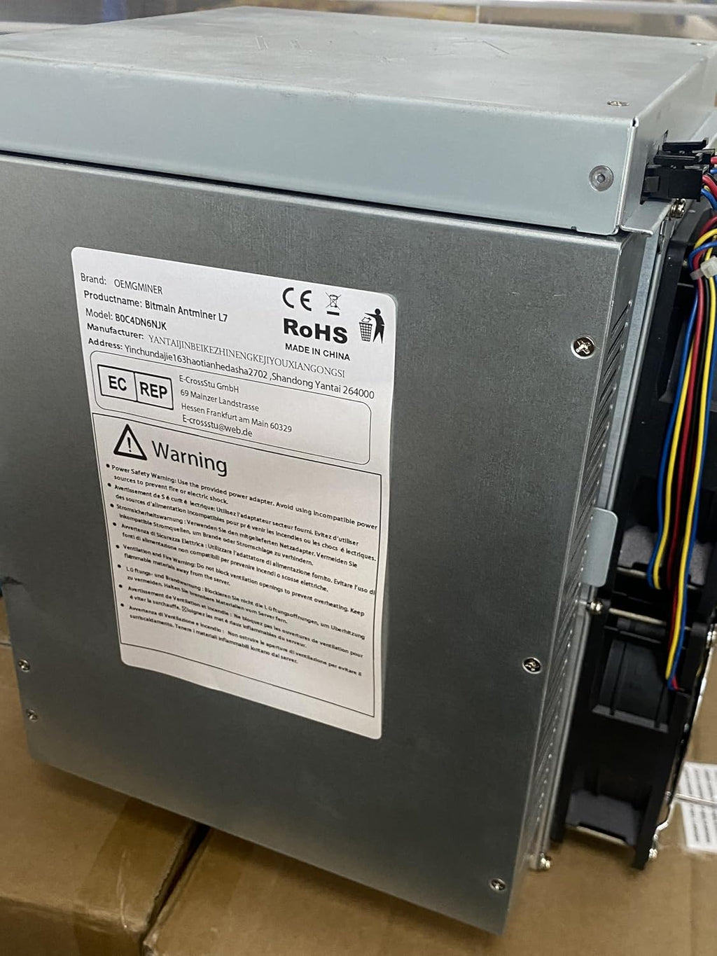 Ny Bitmain Antminer L7 9050M Doge Coin & Litecoin LTC mynt Asic Miner Crypto Mining Machine Bulit-in PSU-frakt av OEMGMINER